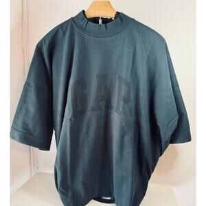 YEEZY GAP Balenciaga Dove Dark Gray 3/4 Sleeve Oversized Mens M Heavy Layered